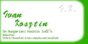 ivan kosztin business card